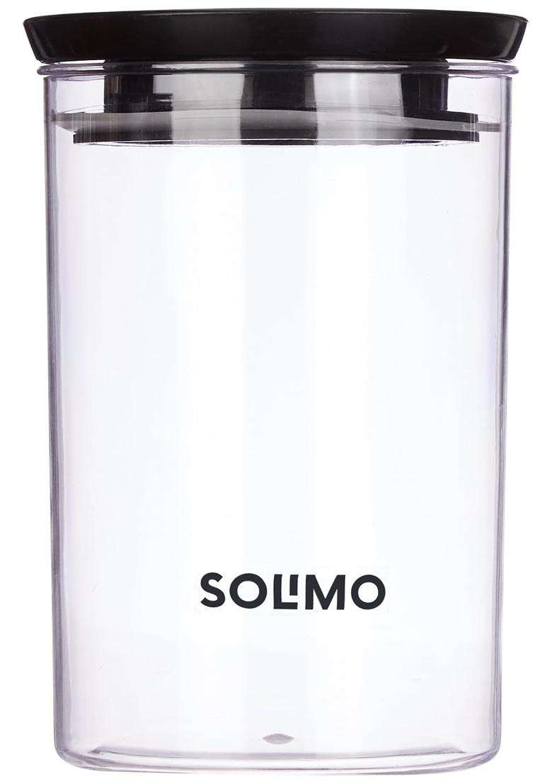 Solimo Amazon Brand Solimo Plastic Storage Jar and Container Set I Air Tight and BPA | 500 ml | 16.9 fl oz | 4-Piece Set - Indya