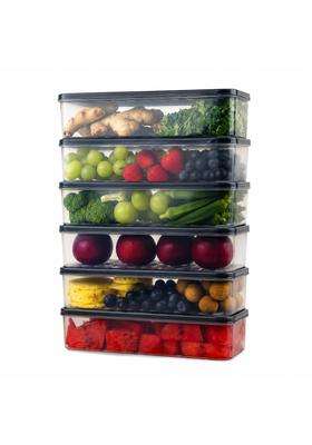 ATTRO Stack and Store Airtight Plastic Storage Containers for Kitchen | 1200 ml | 40.6 fl oz | 6-Piece Set