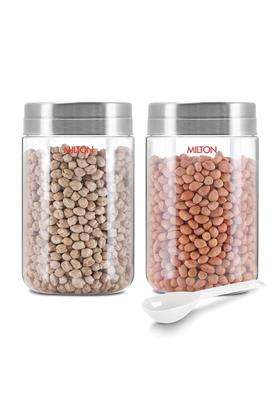 MILTON Steel Seal 2000 Airtight Food Grade Modular Plastic Container | 2000 ml | 67.6 fl oz | 2-Piece Set | BPA Free