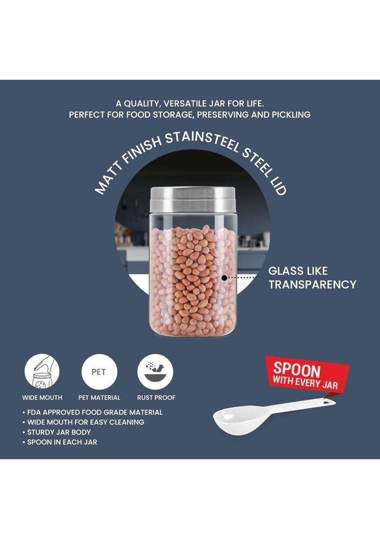 MILTON Steel Seal 2000 Airtight Food Grade Modular Plastic Container | 2000 ml | 67.6 fl oz | 2-Piece Set | BPA Free - Indya