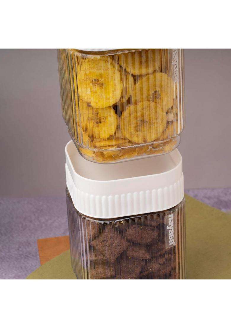 Nayasa Refresh Container BPA Free Food Grade Airtight Kitchen Storage Stackable | 500 ml | 16.9 fl oz | 6-Piece Set - Indya