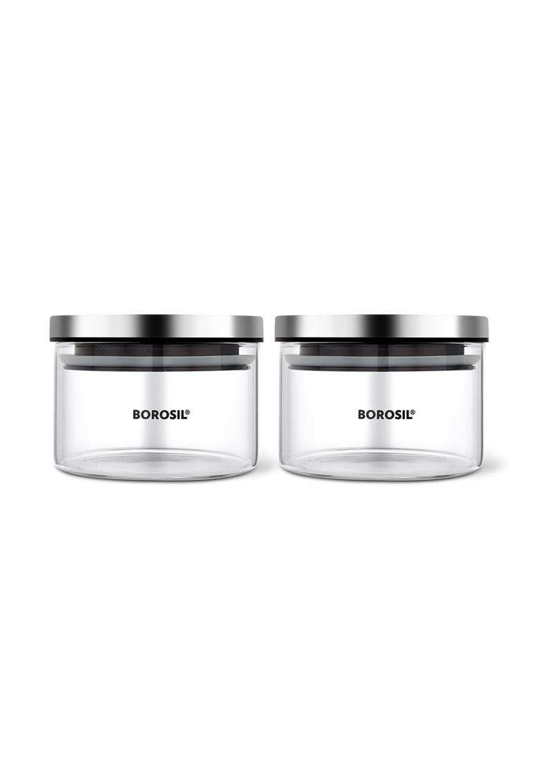 Borosil Classic Jar X | 300 ml | 10.1 fl oz | Dishwasher Safe | Microwave Safe | With Lid - Indya