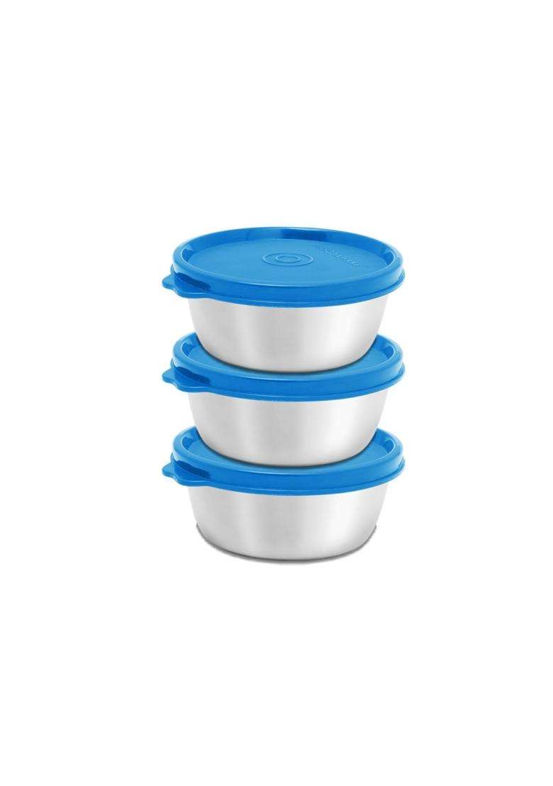 SIGNORA WARE SignoraWare Stainless Steel Serving Bowl | 200 ml | 6.8 fl oz | 3-Piece Set | Dishwasher Safe | Leak Proof - Indya