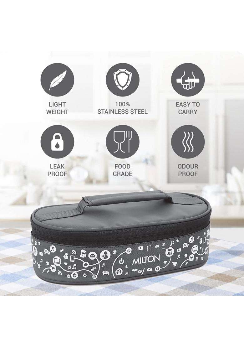 MILTON Lifestyle Lunch Box with Insulated Jacket | 300 ml | 10.1 fl oz | Leak Proof - Indya