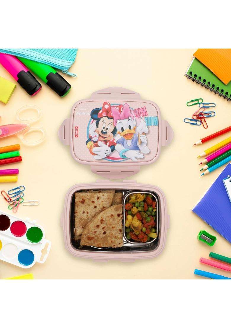 JAYPEE Steel Tek Jr. Insulated Lunch Box Mickey Mouse and Donald Duck | 400 ml | 13.5 fl oz | BPA Free - Indya