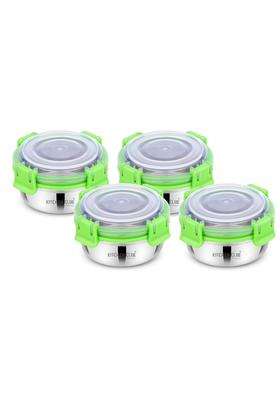 KITCHEN CLUE Stainless Steel Lunch Box Containers | 350 ml | 11.8 fl oz | Pack of 4