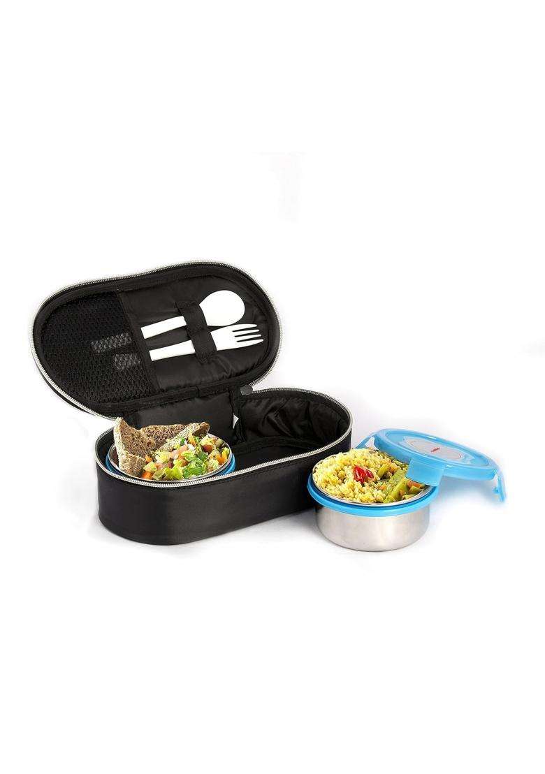CELLO MF Click Steel Stainless Steel Lunch Box Set | 300 ml | 10.1 fl oz - Indya
