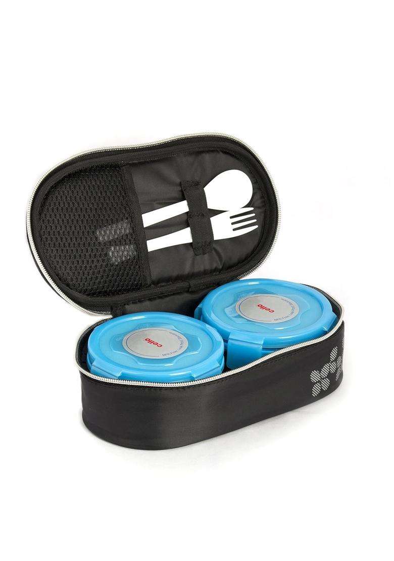 CELLO MF Click Steel Stainless Steel Lunch Box Set | 300 ml | 10.1 fl oz - Indya