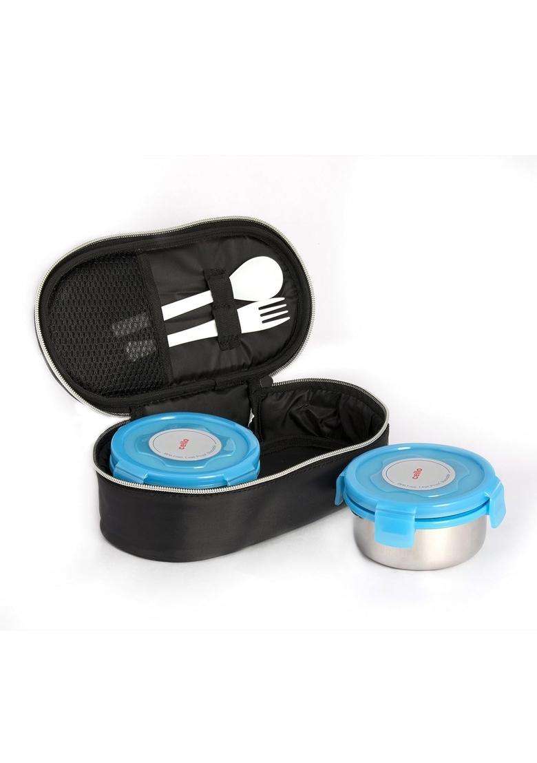 CELLO MF Click Steel Stainless Steel Lunch Box Set | 300 ml | 10.1 fl oz - Indya