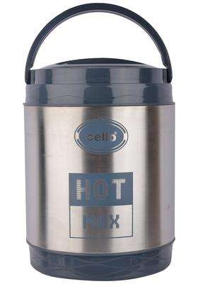 CELLO Hot Max 3 Stainless Steel Double Walled Lunch Box with 3 Containers | 1000 ml | 33.8 fl oz | Insulated