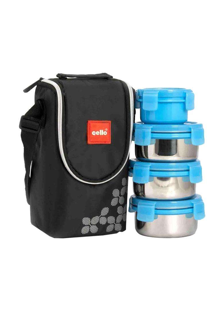 CELLO MF Click Lunch Box Set with Bag | 300 ml | 10.1 fl oz | Leak Proof - Indya