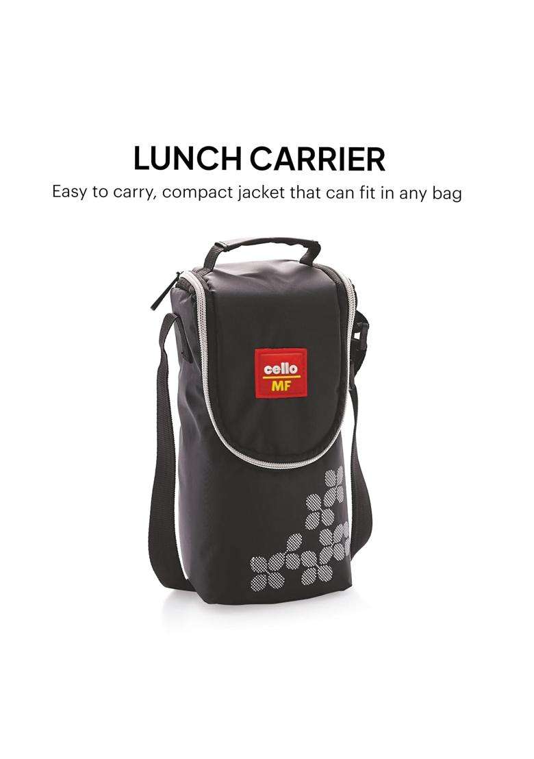 CELLO MF Click Lunch Box with Insulated Jacket | 300 ml | 10.1 fl oz | BPA Free | Leak Proof | Food Safe - Indya