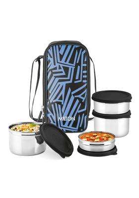 MILTON Stack Pack 4 Stainless Steel Lunch Box | 350 ml | 11.8 fl oz | Leak Proof | Food Safe