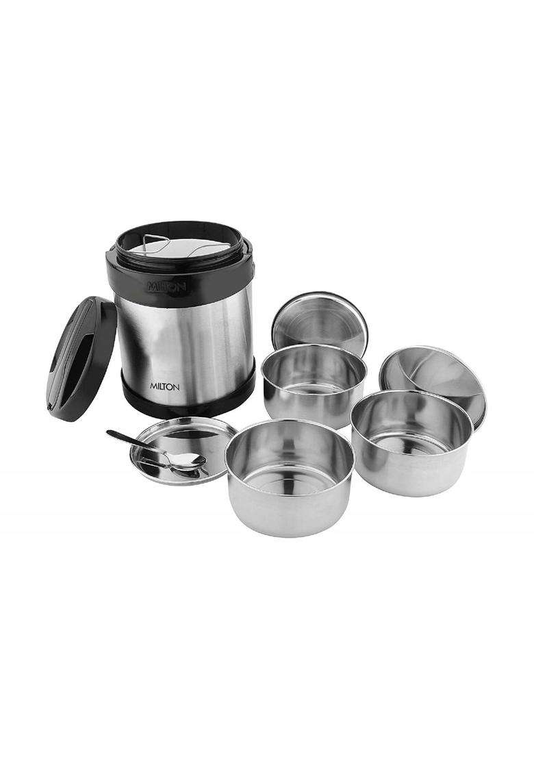 MILTON Royal 3 Stainless Steel Containers with Each | 600 ml | 20.3 fl oz | Leak Proof | Insulated - Indya