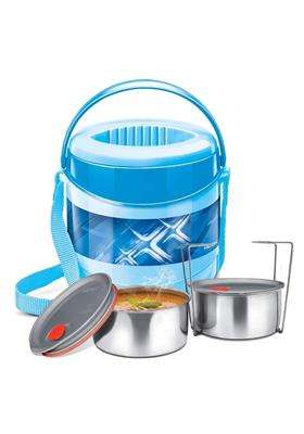 MILTON Econa Deluxe 2 Stainless Steel Containers with Steam Vent | 520 ml | 17.6 fl oz | Leak Proof | Insulated