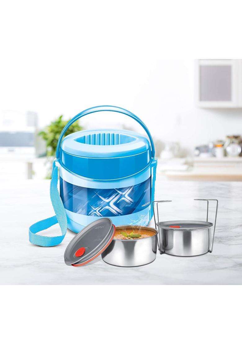 MILTON Econa Deluxe 2 Stainless Steel Containers with Steam Vent | 520 ml | 17.6 fl oz | Leak Proof | Insulated - Indya