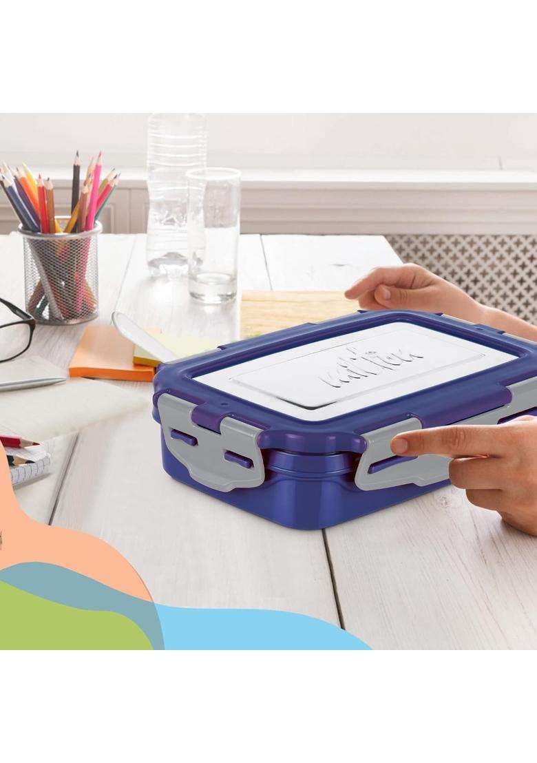 MILTON Steely Super Deluxe Big Kids Lunch Box | 500 ml | 16.9 fl oz | Leak Proof | Insulated - Indya