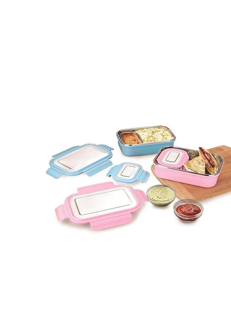 Drumstone Stainless Steel Insulated Lunch Box | Leak Proof - Indya