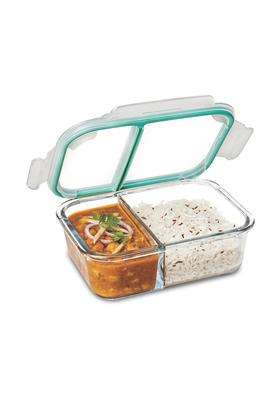 SIGNORA WARE Signor Aware Slim Borosilicate Glass Big Lunch Box | 1 L | 1.1 Qt | Dishwasher Safe | Microwave Safe | Leak Proof