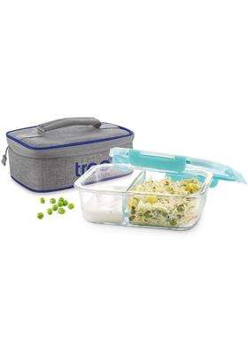 Treo By Milton All Fresh Rectangular Divider Container with Bag | 1000 ml | 33.8 fl oz | Microwave Safe | Leak Proof