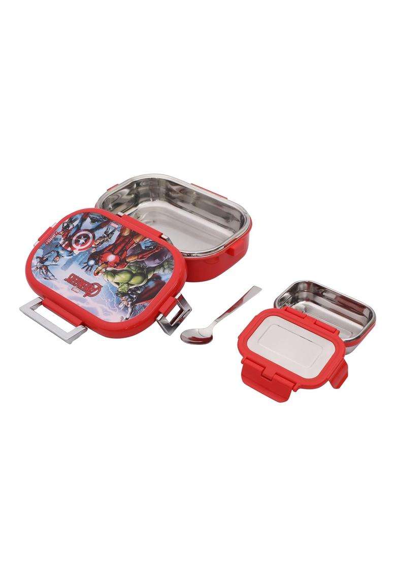 JAYPEE Inner Stainless Steel Insulated Lunch Box Missteel Avenger Printed Airtight | 500 ml | 16.9 fl oz | BPA Free - Indya