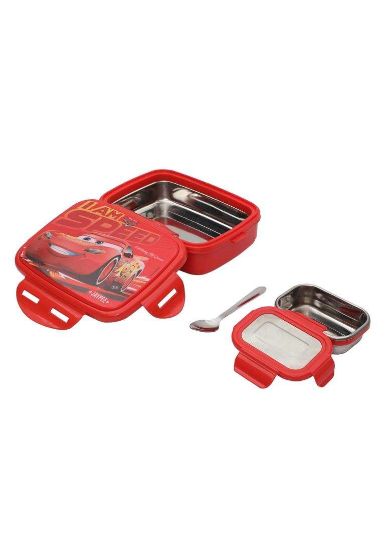 JAYPEE Steel Tek Jr. Insulated Lunch Box Disney Car | 400 ml | 13.5 fl oz | BPA Free - Indya