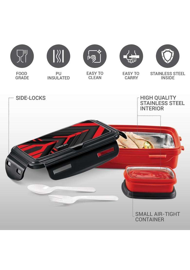 MILTON Flavour Big Inner Stainless Steel Tiffin Lunch Box Box | 500 ml | 16.9 fl oz - Indya