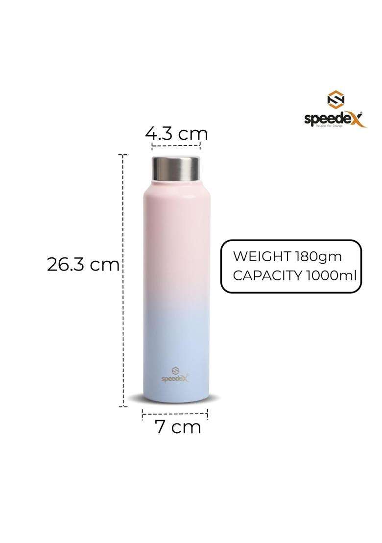 Speedex BIS Certified Stainless Steel Sports Fridge Water Bottle with Screw Cap | 1 L | 1.1 Qt - Indya
