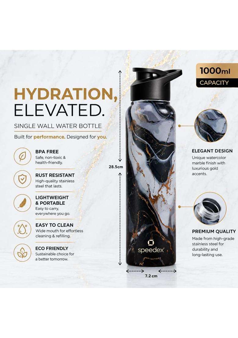 Speedex Stainless Steel Water Bottle | 1 L | 1.1 Qt | Leak Proof - Indya