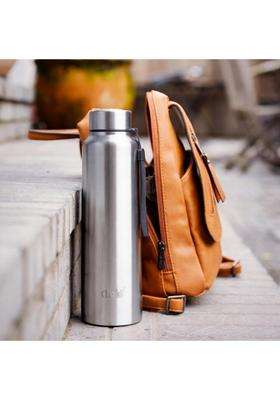Clazkit Water Bottle Stainless Steel Sports Fridge Bottle with Leak Proof Lid | 1000 ml | 33.8 fl oz | BPA Free