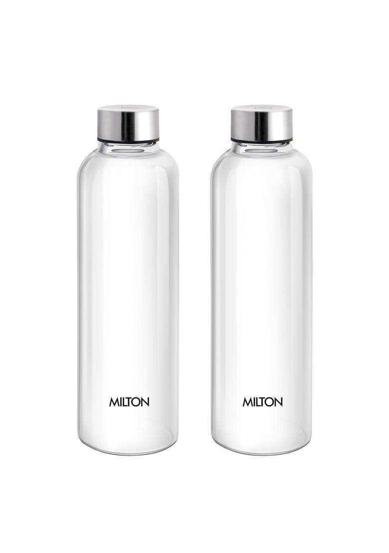 MILTON Costa 1000 Pet Water Bottle | 1 L | 1.1 Qt | 2-Piece Set | BPA Free | Leak Proof - Indya