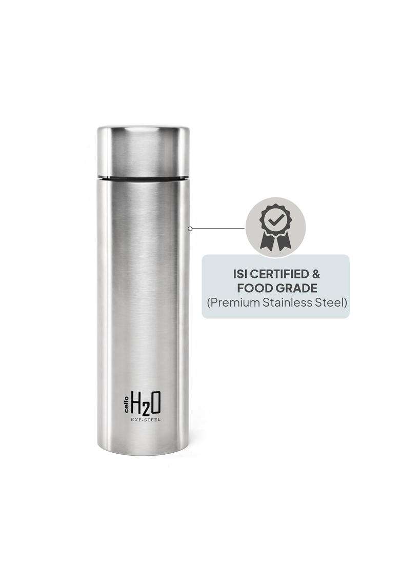 CELLO H2O Stainless Steel Water Bottle for Office and Daily Use | 1000 ml | 33.8 fl oz | Leak Proof | Rust Resistant - Indya