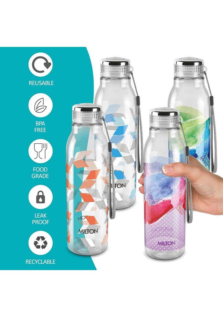 MILTON Helix 1000 Pet Water Bottle Each BPA Free | 1 L | 1.1 Qt | 4-Piece Set | Leak Proof - Indya
