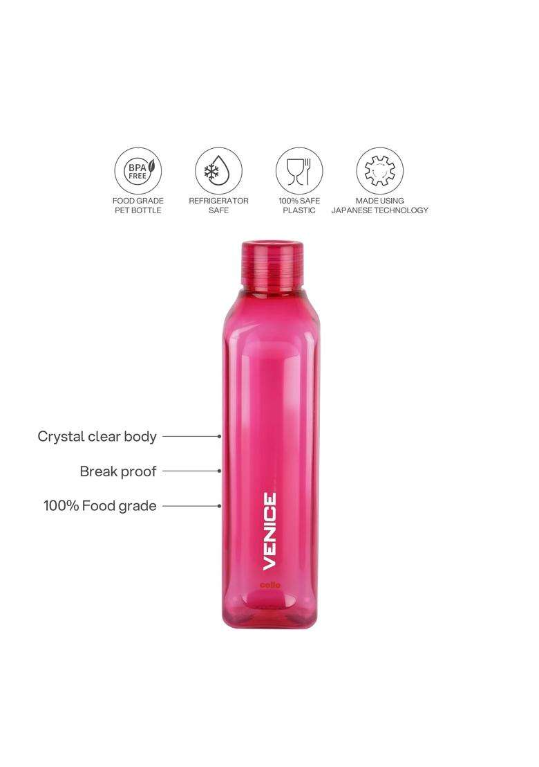 CELLO Venice Water Bottles Pcs for Daily Use | 1000 ml | 33.8 fl oz | 3-Piece Set | BPA Free | Leak Proof - Indya