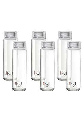 CELLO H2O Premium Edition Water Bottles Pcs for Daily Use Each | 1000 ml | 33.8 fl oz | 6-Piece Set | BPA Free | Leak Proof