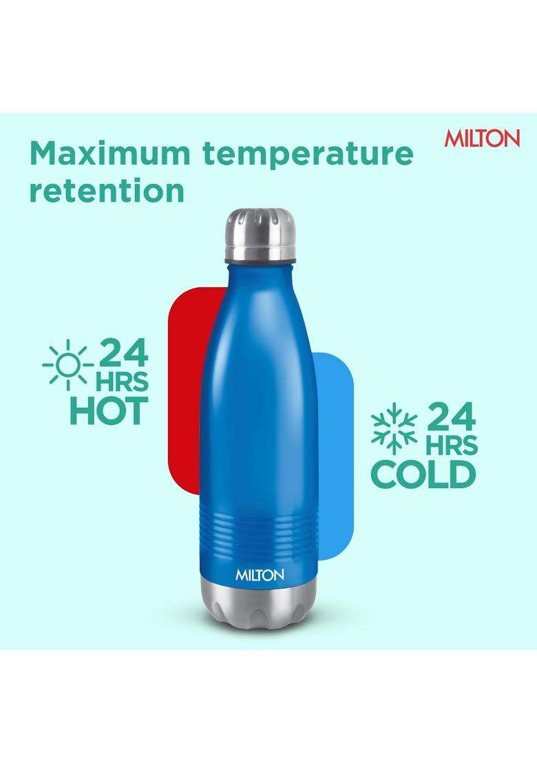 MILTON Duo DLX 1000 Thermosteel Bottle | 1000 ml | 33.8 fl oz | Rust Resistant - Indya