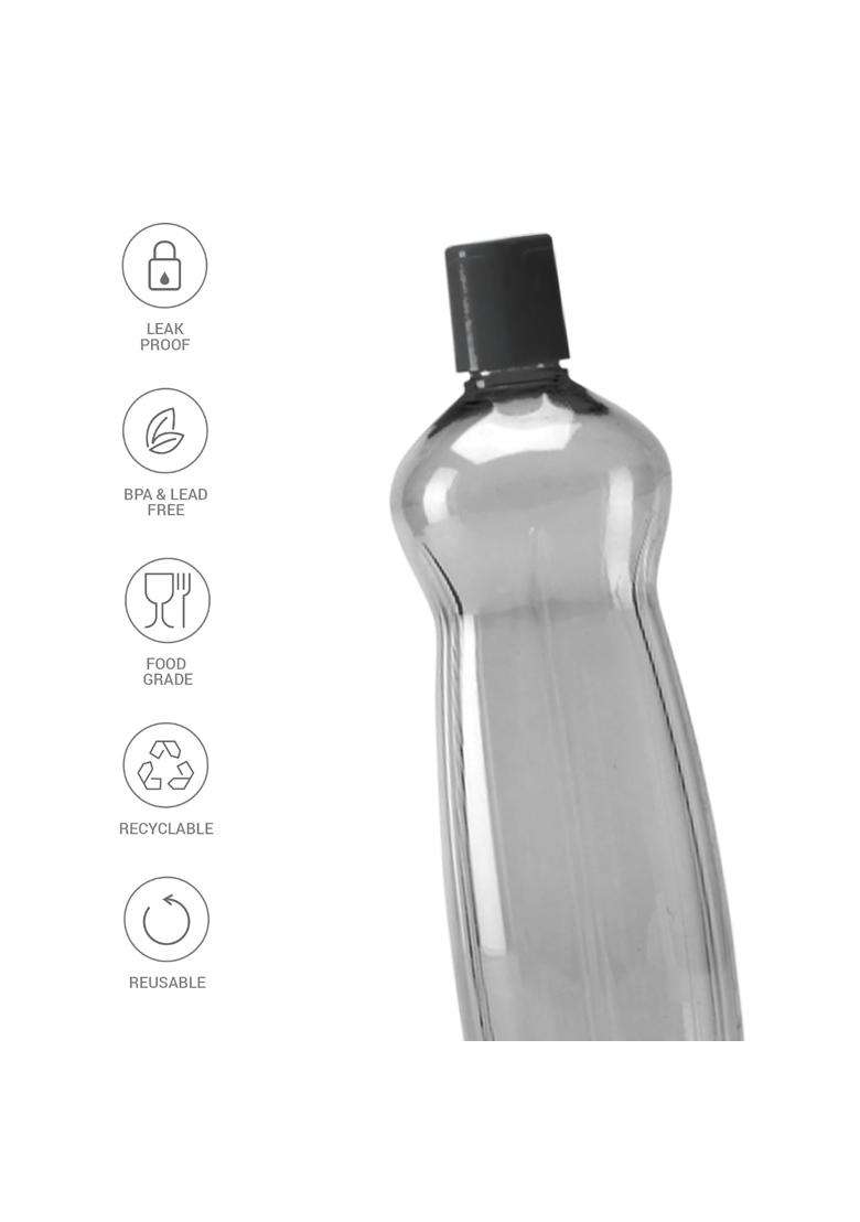 MILTON Pacific Water Bottles | 1 L | 1.1 Qt | Pack of 6 | BPA Free | Leak Proof - Indya