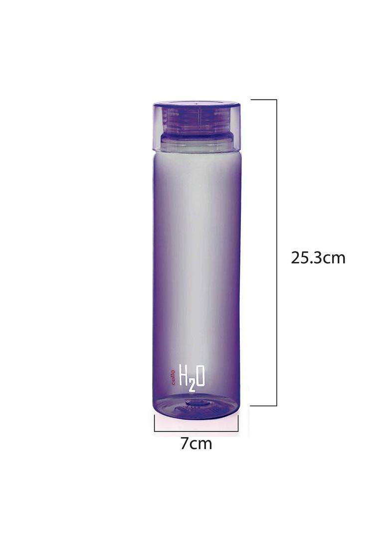 CELLO H2O Water Bottles Pcs for Daily Use | 1000 ml | 33.8 fl oz | 6-Piece Set | BPA Free | Leak Proof - Indya
