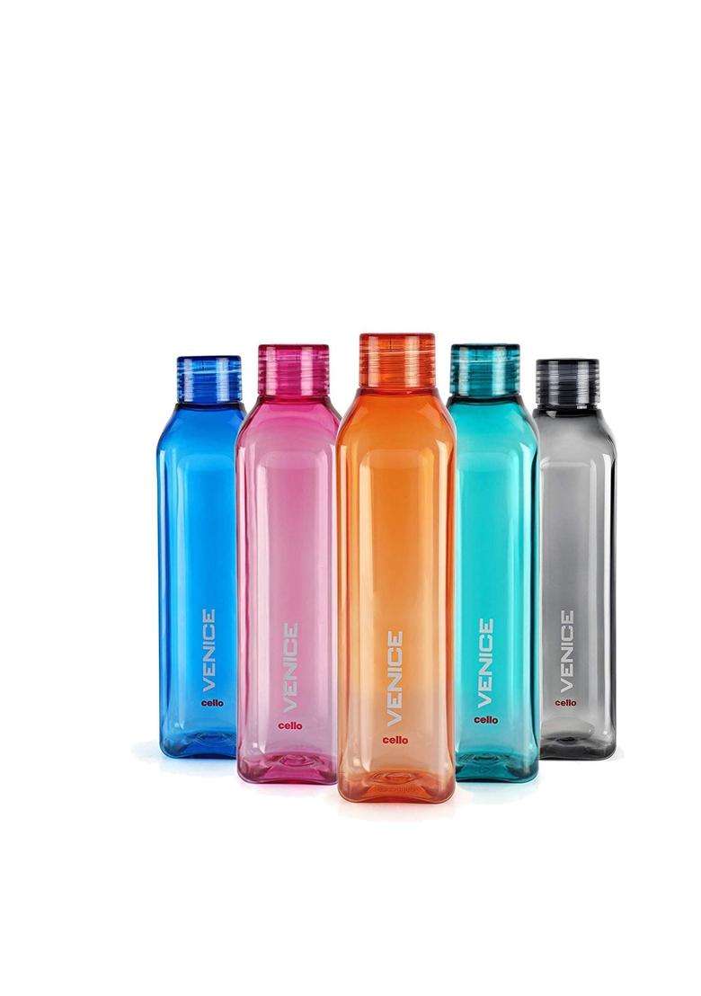 CELLO Venice Water Bottles Pcs for Daily Use | 1000 ml | 33.8 fl oz | 5-Piece Set | BPA Free | Leak Proof - Indya