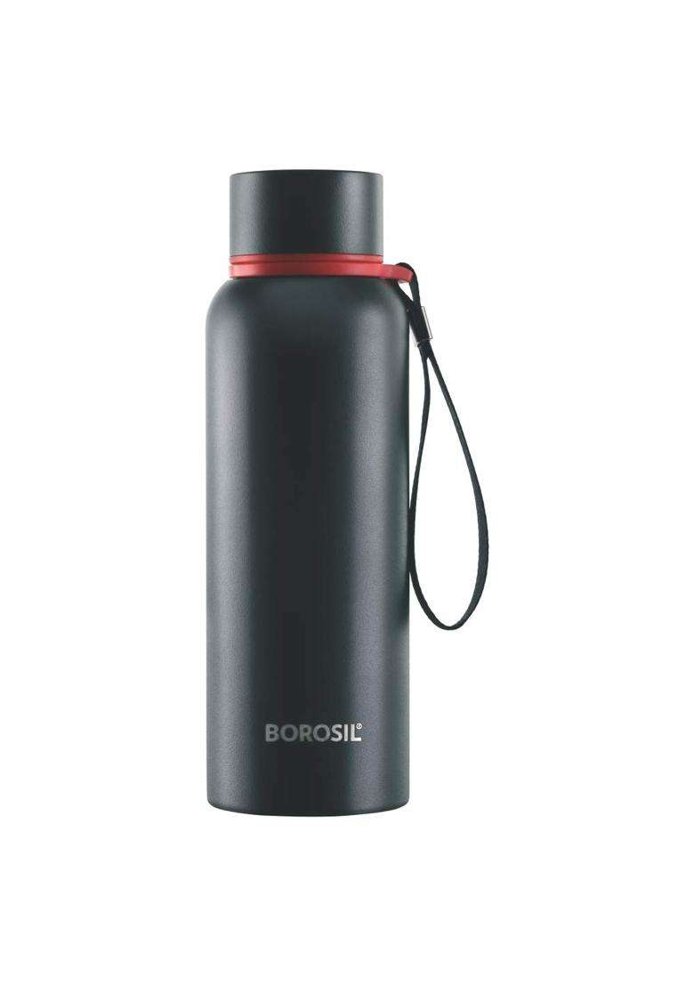 Borosil Hydra Trek Stainless Steel Water Bottle | 500 ml | 16.9 fl oz | Insulated - Indya