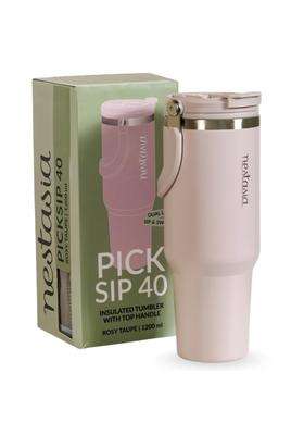 Nestasia PickSip40 Tumbler with Straw and Top Handle | 1.2 L | 1.3 Qt | Leak Proof | Insulated