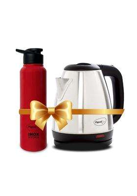 Pigeon Hot Kettle and Stainless Steel Water Bottle Combo Used for Boiling Water | 1.5 L | 1.6 Qt