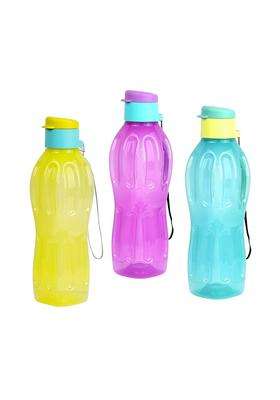 SIGNORA WARE Signoraware Fliptop BPA Free Plastic Water Bottle | 500 ml | 16.9 fl oz | 3-Piece Set | Leak Proof