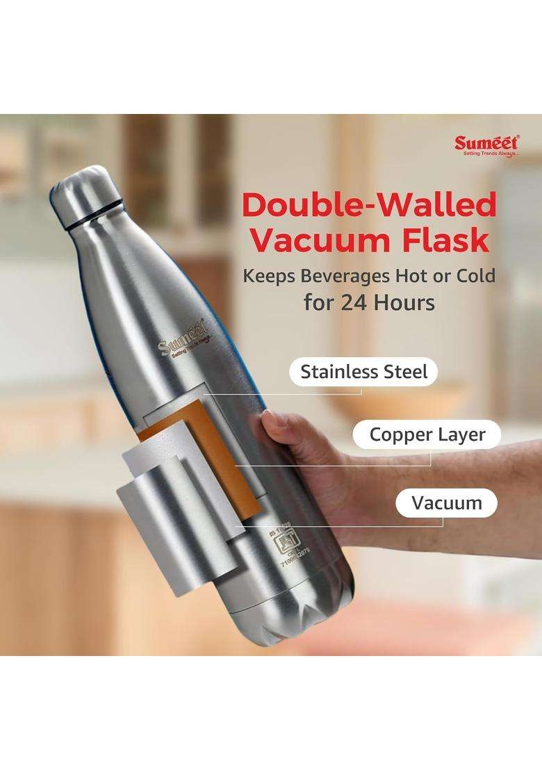 Sumeet Thermo1000 Stainless Steel Vacuum Flask | 1000 ml | 33.8 fl oz - Indya