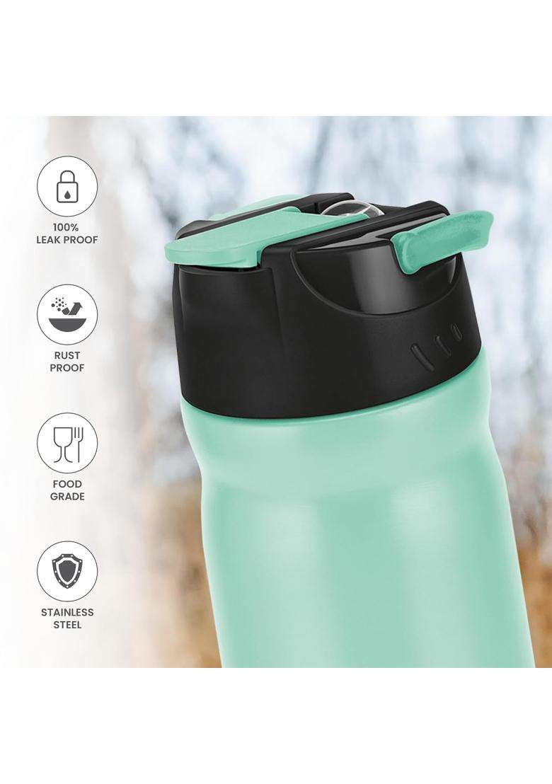 MILTON Max 600 Stainless Steel Sipper Water Bottle | 500 ml | 16.9 fl oz | Leak Proof | Rust Resistant - Indya