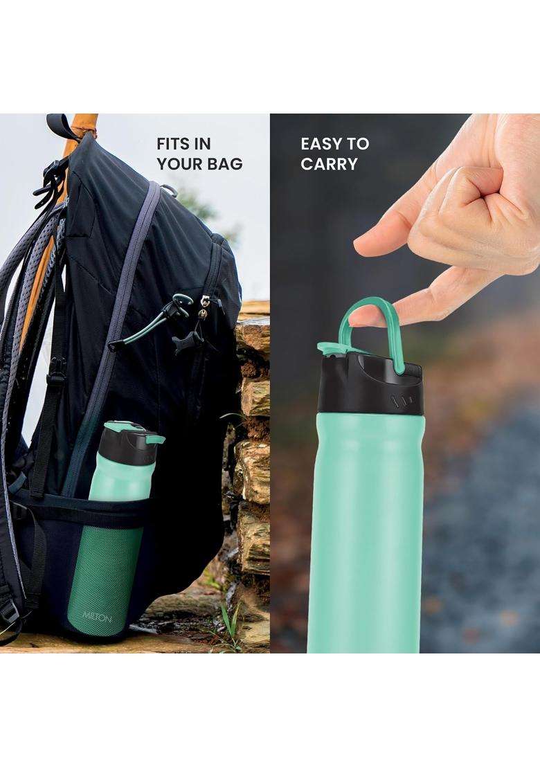 MILTON Max 600 Stainless Steel Sipper Water Bottle | 500 ml | 16.9 fl oz | Leak Proof | Rust Resistant - Indya