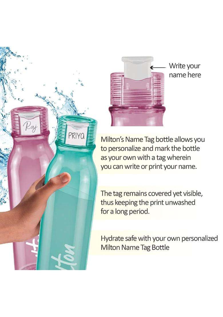 MILTON Name Tag 1000 Water Bottle | 1 L | 1.1 Qt | BPA Free | Leak Proof - Indya