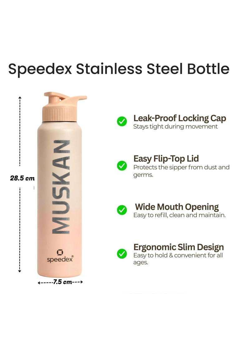 Speedex Customised Stainless Steel Water Bottle with Name | 1 L | 1.1 Qt - Indya