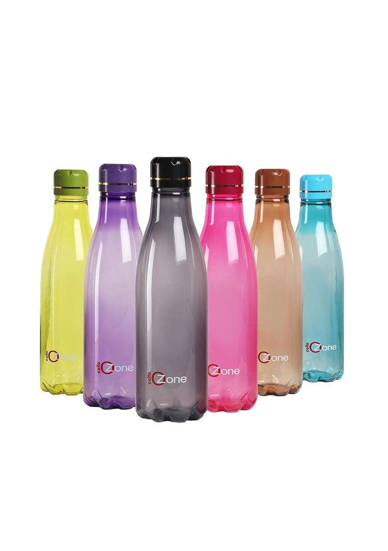 CELLO Ozone Water Bottles | 1000 ml | 33.8 fl oz | 6-Piece Set | BPA Free | Leak Proof | Food Safe - Indya
