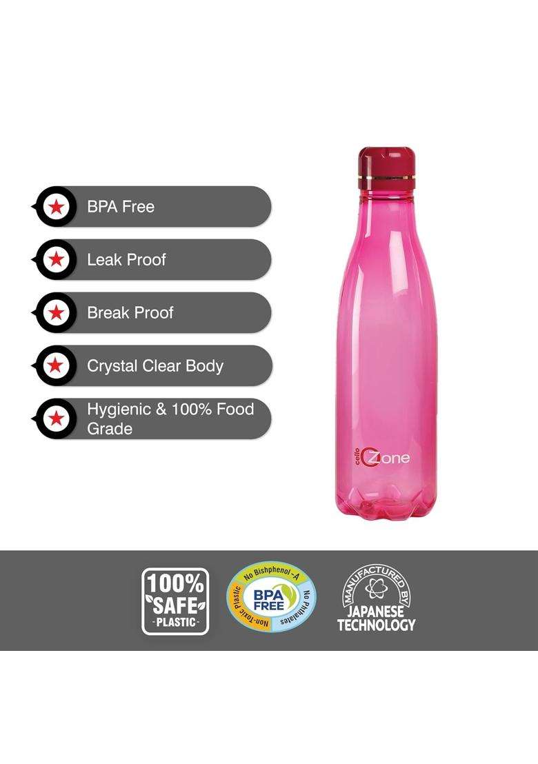 CELLO Ozone Water Bottles | 1000 ml | 33.8 fl oz | 6-Piece Set | BPA Free | Leak Proof | Food Safe - Indya